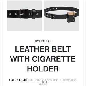 HYEIN SEO LEATHER GROMMET BELT